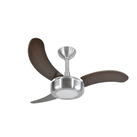 Ventilador de Teto Infinity Lux LED 3000K Prata Es 3 Pás MDF Tb 110V+Controle 2008