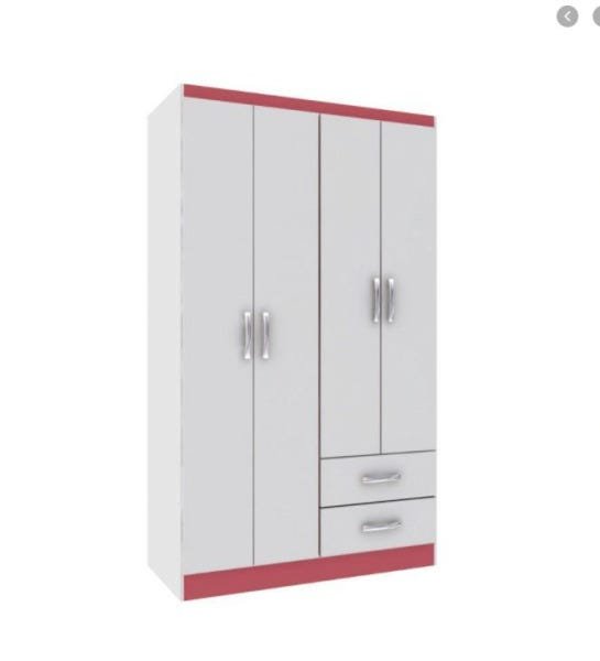 Guarda-Roupa Branco Flex 4 Portas e 2 Gavetas - Treviso Doripel - 3