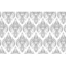 Papel de Parede Arabescos em Forma Cinza - 58 x 500 cm - 1