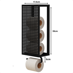 Porta Papel Higiênico de Parede em Aço Estilo Industrial - 3