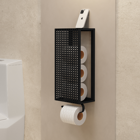 Porta Papel Higiênico de Parede em Aço Estilo Industrial