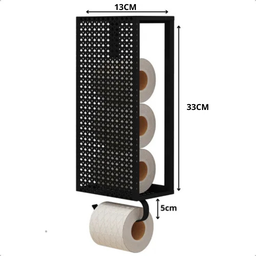 Porta Papel Higiênico de Parede em Aço Estilo Industrial - 2