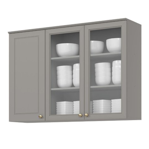 Armário de Cozinha Aéreo 120cm com Vidro Sophia Henn