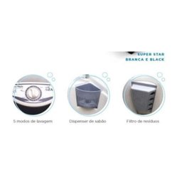 Tanquinho Super Star - Lave Mais - Cor Preto - 2