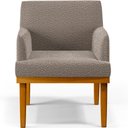 Ver imagem 6 de Kit 3 Poltronas Decorativas Para Sala De Estar E Recepção Beatriz W01 Bouclê Bege - Lyam Decor
