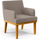 Ver imagem 3 de Kit 3 Poltronas Decorativas Para Sala De Estar E Recepção Beatriz W01 Bouclê Bege - Lyam Decor