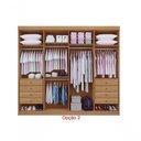 Ver imagem 4 de Guarda Roupa Casal 8 Portas 8 Gavetas sem Pés Daymont - D' Doro Cinamomo/off White