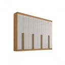 Ver imagem 1 de Guarda Roupa Casal 8 Portas 8 Gavetas sem Pés Daymont - D' Doro Cinamomo/off White