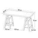 Ver imagem 4 de Mesa Escrivaninha 135cm Pés Cavalete Darte A06 Olmo/branco - Mpozenato