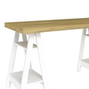 Ver imagem 7 de Mesa Escrivaninha 135cm Pés Cavalete Darte A06 Olmo/branco - Mpozenato