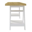 Ver mais imagens de Mesa Escrivaninha 135cm Pés Cavalete Darte A06 Olmo/branco - Mpozenato