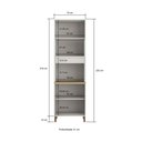 Ver imagem 3 de Torre Quente 2 Fornos 3 Portas 230x70 cm Valência Cinza 100% MDF Casamia