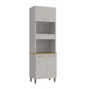 Ver imagem 1 de Torre Quente 2 Fornos 3 Portas 230x70 cm Valência Cinza 100% MDF Casamia