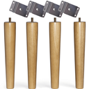 Ver imagem 1 de Kit 4 Pés Palitos de Madeira para Moveis Armarios Poltrona de 23 Cm