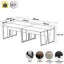 Ver imagem 2 de Estação Trabalho Escritório P/ 4 Pessoas 240cm Pé Metal F5 Cor:cinza Sagrado com Preto