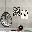 Ver imagem 4 de Quadro Decorativo Abstrato Cimento Tendência Geométrico