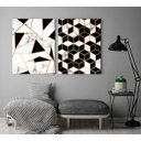 Ver imagem 1 de Quadro Decorativo Abstrato Cimento Tendência Geométrico