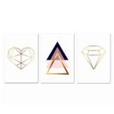 Ver imagem 1 de Kit Placas Quadros Decorativos 3 Peças Mdf 20x30 Joia Coração