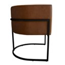 Ver imagem 4 de Poltrona Decorativa Cristal Base Preta Veludo Bege/pu Caramelo - Montanaris Decor