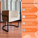 Ver imagem 7 de Poltrona Decorativa Cristal Base Preta Veludo Bege/pu Caramelo - Montanaris Decor
