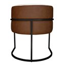 Ver imagem 5 de Poltrona Decorativa Cristal Base Preta Veludo Bege/pu Caramelo - Montanaris Decor