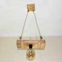 Ver imagem 3 de Luminária Lustre Pendente Rústico Retro Madeira 30cm