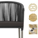 Ver imagem 3 de Mesa com 6 Cadeiras de Jantar Roma 120cm e Noronha em Alumínio Fendi Corda Náutica Estofado 9 Trama