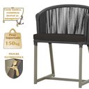 Ver imagem 4 de Mesa com 6 Cadeiras de Jantar Roma 120cm e Noronha em Alumínio Fendi Corda Náutica Estofado 9 Trama