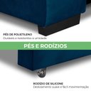 Ver imagem 6 de Sofa 2 Lugares Retrátil Reclinavel 200cm Veludo Azul Marinho Andreza