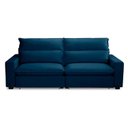 Ver imagem 2 de Sofa 2 Lugares Retrátil Reclinavel 200cm Veludo Azul Marinho Andreza