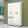 Guarda-roupa 4 Portas 2 Gavetas Branco Flex - Moval Madri - 3