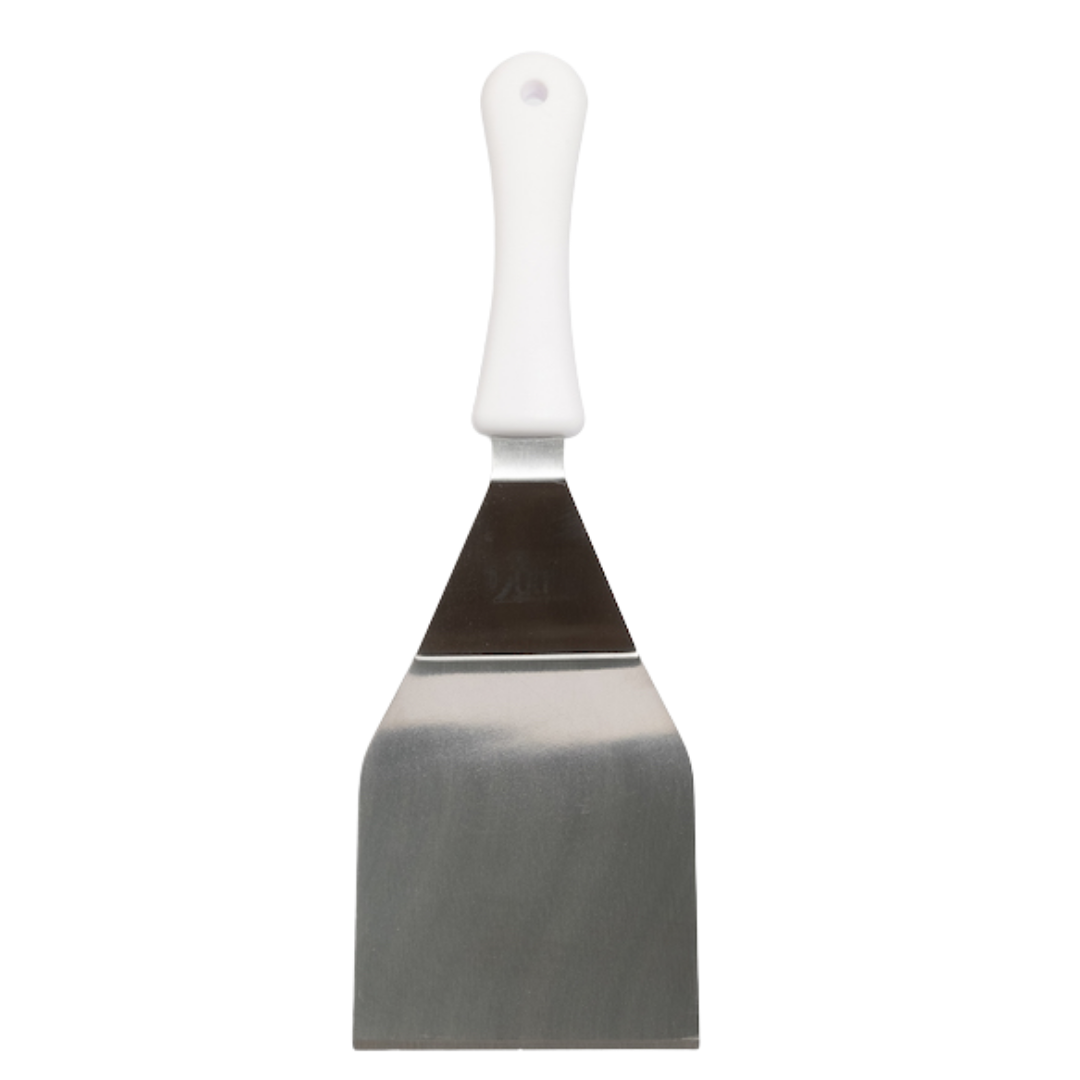 Espátula Chapeiro Fritura Chapa Curva Aço Inox Lanche 7,5" - 2