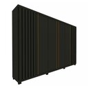 Ver imagem 2 de Guarda-Roupa Casal Valenza 6 Portas 4 Gavetas Ripado 100% MDF Grafite - Pnr Móveis