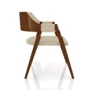 Ver imagem 7 de Kit 4 Cadeiras Sala de Jantar e Jogos Carteados Madeira Maciça Poker Linho Offwhite/imbuia G42 - Gra