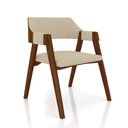 Ver imagem 2 de Kit 4 Cadeiras Sala de Jantar e Jogos Carteados Madeira Maciça Poker Linho Offwhite/imbuia G42 - Gra