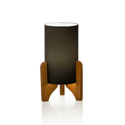 Abajur Luminária De Mesa Decoração Luxo:Preto - 2