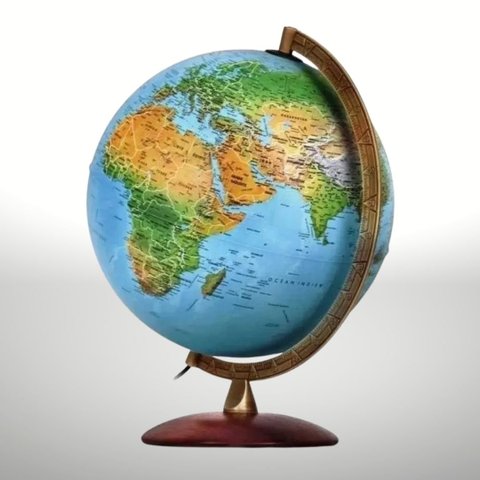 Globo Terrestre Classic Gold National Geographic iluminado - 30cm