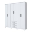 Ver imagem 2 de Guarda Roupa Solteiro Caju DA136 Branco Henn