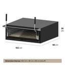 Ver imagem 2 de FG95GLP Assador Guilhotina a Gás Glp 95x95cm com Cavalete
