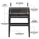 Ver imagem 3 de FG95GLP Assador Guilhotina a Gás Glp 95x95cm com Cavalete