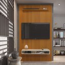 Ver imagem 1 de Painel Ripado para Tv até 55 Polegadas Intense com Nicho 139cm