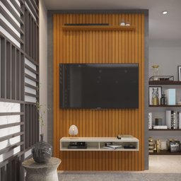 Painel Ripado para Tv até 55 Polegadas Intense com Nicho 139cm - 1 Painel Ripado para Tv até 55 Polegadas Intense com Nicho 139cm - 1