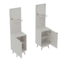 Ver imagem 4 de Conjunto Banheiro com 1 Porta, Gancho, Prateleira e Espelho Orgânico Bn3684 Tecnomobili