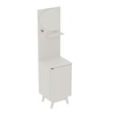 Ver imagem 1 de Conjunto Banheiro com 1 Porta, Gancho, Prateleira e Espelho Orgânico Bn3684 Tecnomobili