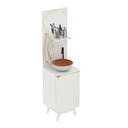 Ver imagem 2 de Conjunto Banheiro com 1 Porta, Gancho, Prateleira e Espelho Orgânico Bn3684 Tecnomobili