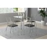 Cadeira Sala de Jantar 1700 Kit 6 Un Cromado/Courano Branco - Carraro - 6