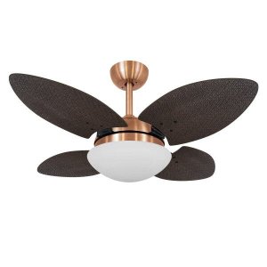 Ventilador de Teto Vidro Fechado 4 Pás Mini Pétalo Palmae Volare 220V