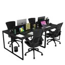 Ver imagem 4 de Estação de Trabalho Mesa Plataforma Industrial 4 Lugares Office