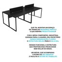 Ver mais imagens de Estação de Trabalho Mesa Plataforma Industrial 4 Lugares Office Preto