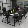 Estação de Trabalho Mesa Plataforma Industrial 4 Lugares Office - 1